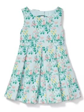 Janie and Jack Floral Pique Pleated Dress 2T